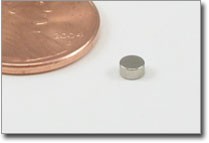 4x<1.5mm> Nickel Plated Disc Magnet