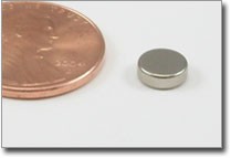 6x2mm nickel plated disc magnet