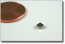 3 x 3 x 1.5mm N38 Nickel Plated Block Magnet