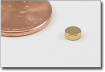 4x1 gold plated rare earth magnet