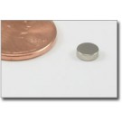 3/16 x 1/16" nickel plated disc magnet